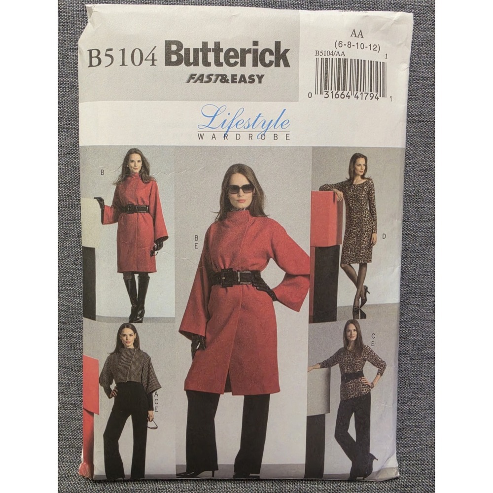 Butterick #B5104 Lifestyle Wardrobe Size AA 6-8-10-12